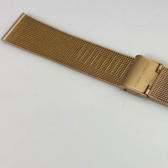 Vince Camuto Gold-Plated 20mm Mesh Watch Band Bracelet Sliding Clasp - Picture 3 of 3